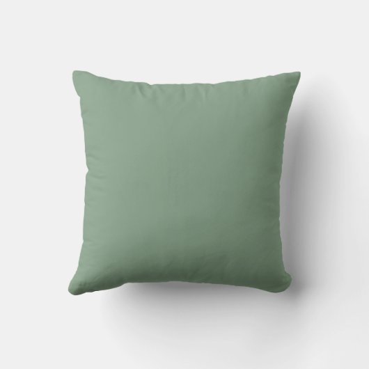 Sage Green Personalized Baby Name Pillow Custom クッション (裏面)