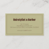 Sage Green Personalized Monogram Letter Name 名刺 (裏面)
