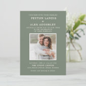 Sage Green Photo 結婚's 招待状 (スタンド正面)