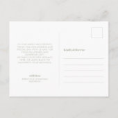 Sage Green Photo 結婚's Thank Youポストカード ポストカード (裏面)