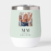 Sage green photo monogramイニシャル名 (正面)