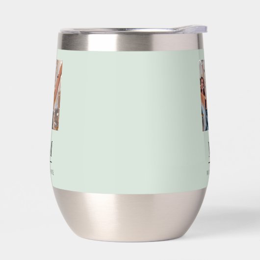 Sage green photo monogramイニシャル名 (左面)