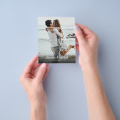 Sage Green Photo QRコード予算結婚式招待状 チラシ (手)