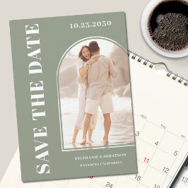 Sage Green Photo Save The Date セーブザデート