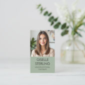 Sage Green Photographer Photoソーシャルメディア 名刺 (スタンド正面)