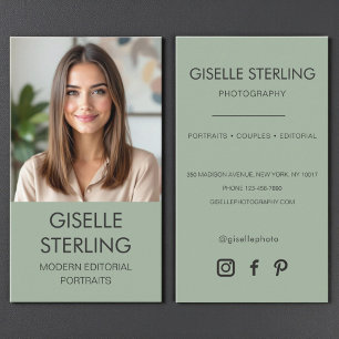 Sage Green Photographer Photoソーシャルメディア 名刺