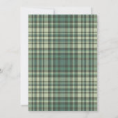 Sage Green Plaid Pattern Ramadan Iftar Invitation 招待状 (裏面)