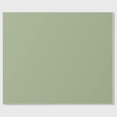 Sage Green Plain Solid Color ラッピングペーパー (フラット)