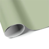 Sage Green Plain Solid Color ラッピングペーパー (ロールコーナー)