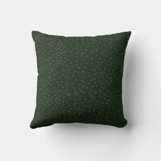 Sage Green Polka Dots Modern Pattern クッション (裏面)