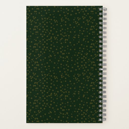 Sage Green Polka Dots Modern Pattern ノートブック (裏面)