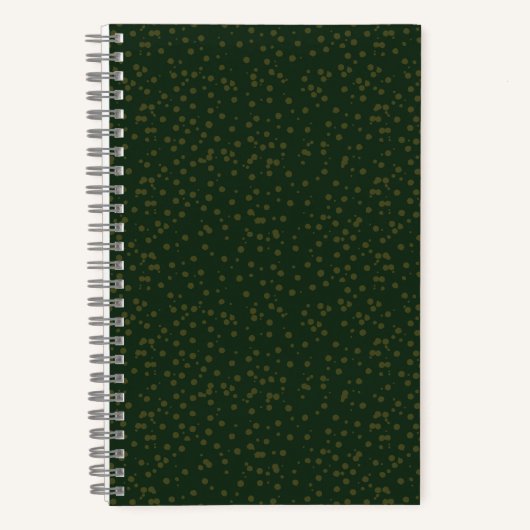 Sage Green Polka Dots Modern Pattern  ノートブック (正面)