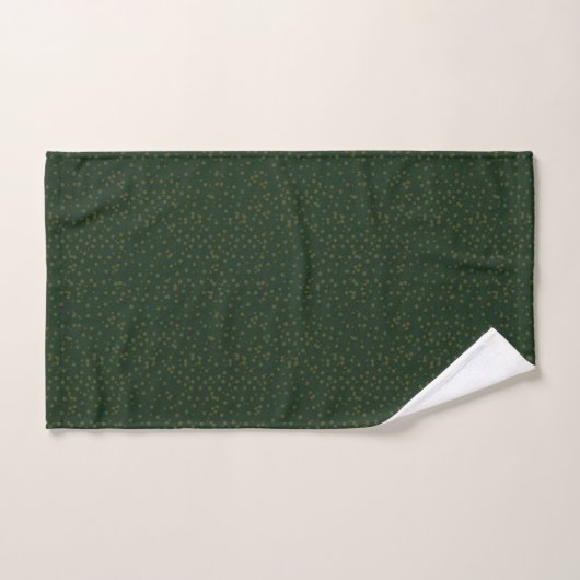 Sage Green Polka Dots Modern Pattern バスタオルセット (ハンドタオル)