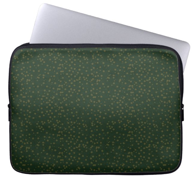Sage Green Polka Dots Modern Pattern ラップトップスリーブ (正面)