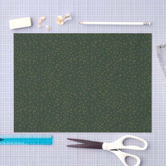 Sage Green Polka Dots Modern Pattern 薄葉紙 (クラフト)