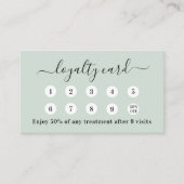 Sage green qrコードのビジネスロゴ ロイヤリティカード (正面)