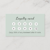 Sage green qr code business logo ロイヤリティカード (正面)