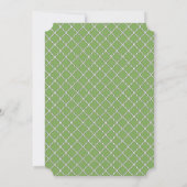 Sage Green Quatrefoil Little Sprout Baby Shower 招待状 (裏面)