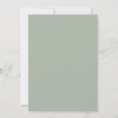 Sage Green Radiant Meadow Wedding 招待状 (裏面)
