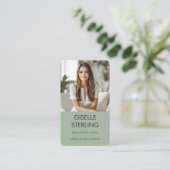 Sage Green Real Estate Agent Photo  名刺 (スタンド正面)
