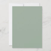 Sage Green Refined Botanical Wedding 招待状 (裏面)