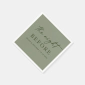 Sage Green Rehearsal Dinner | The Night Before スタンダードカクテルナプキン (角)
