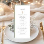 Sage Green Religious Cross Boy First Communion メニュー