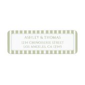 Sage Green Return Address ラベル (正面)