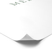 Sage Green Romanticスクリプト渦巻形のの結婚歓迎 ポスター (角)