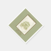 sage green romantic wedding outdoor café スタンダードカクテルナプキン (角)