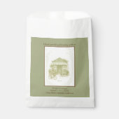 sage green romantic wedding outdoor café フェイバーバッグ (正面)