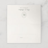 Sage Green Rose Wedding  プレイスカード (外部開封)