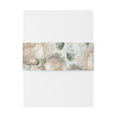 Sage Green Roses Greenery Wedding 招待状ベリーバンド (裏面例)