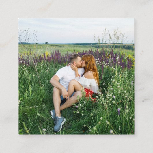 Sage Green RSVPウェブサイトQRコード写真 エンクロージャーカード (裏面)