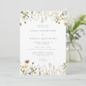 Sage Green Rustic Wildflower Wedding Invitation 招待状 (スタンド正面)