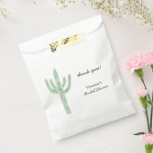 Sage Green Saguaro Cactus Bridal Shower フェイバーバッグ (封をした状態)