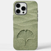 Sage Green Sand Ginkgo Leaf Zen Case-Mate iPhoneケース (裏面)