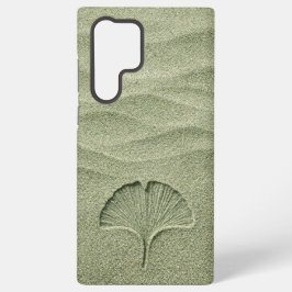Sage Green Sand Ginkgo Leaf Zen Samsung Galaxy S22 Ultraケース