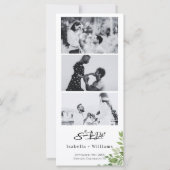 Sage Green Save The Date Photo Strip QR 結婚's (裏面)