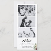 Sage Green Save The Date Photo Strip QR 結婚's (裏面)