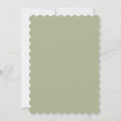 Sage Green Scalloped Wedding Invitation 招待状 (裏面)