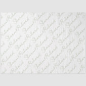 Sage Green Scriptの書道の結婚名前 薄葉紙 (正面)