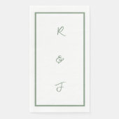 Sage Green Scriptモノグラムイニシャル結婚ズ (正面)