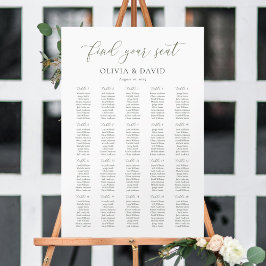 Sage Green Script 20卓 座席表 ポスター
