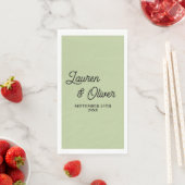 Sage Green Script Minimalist Wedding (インサイチュ)