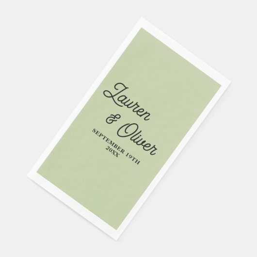 Sage Green Script Minimalist Wedding (コーナー)
