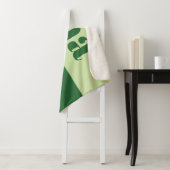 Sage green script monogram initial  シェルパブランケット (インサイチュ)