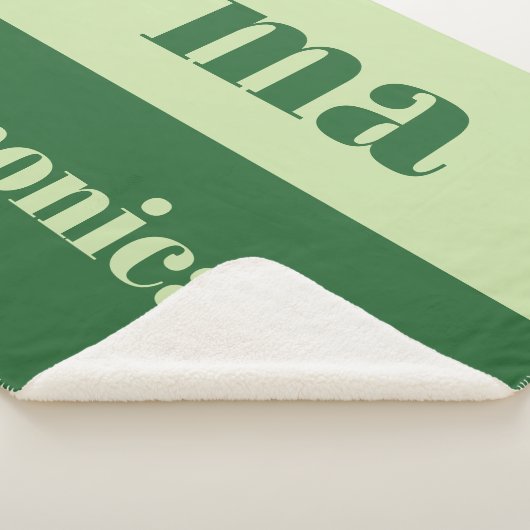 Sage green script monogram initial  シェルパブランケット (3/4)