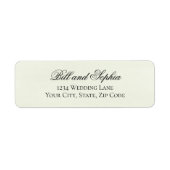 Sage Green Script Wedding Return Address Label ラベル (正面)