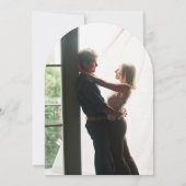 Sage Green Signature Script Photo Arch 結婚's 招待状 (裏面)